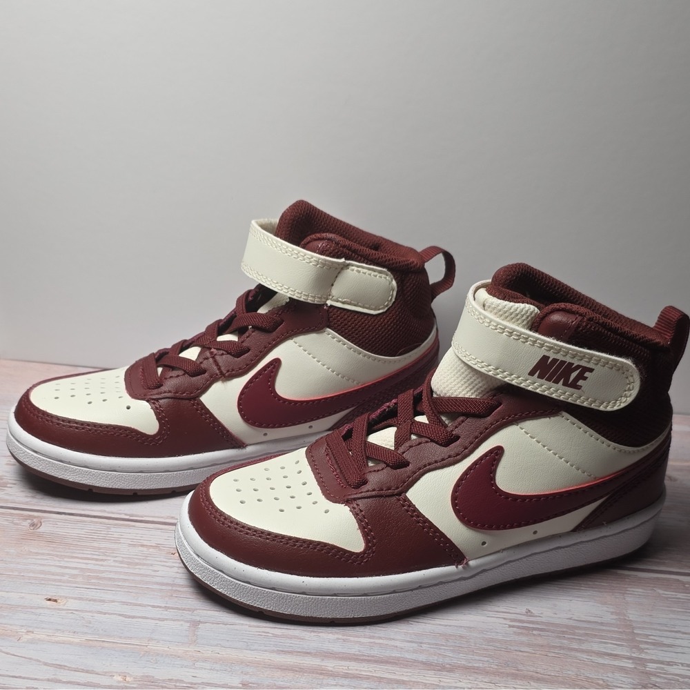 Nike Cosmic Runner (TD) Unisex Kids Mid Top Sneakers Burgundy/White Strap 10C